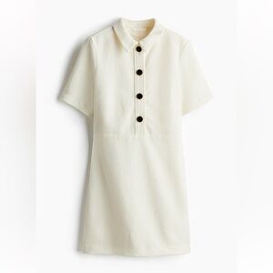 H&M Cream Button-Up Dress